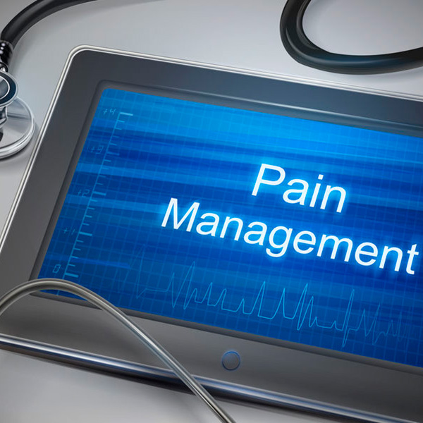 pain management written on tablet